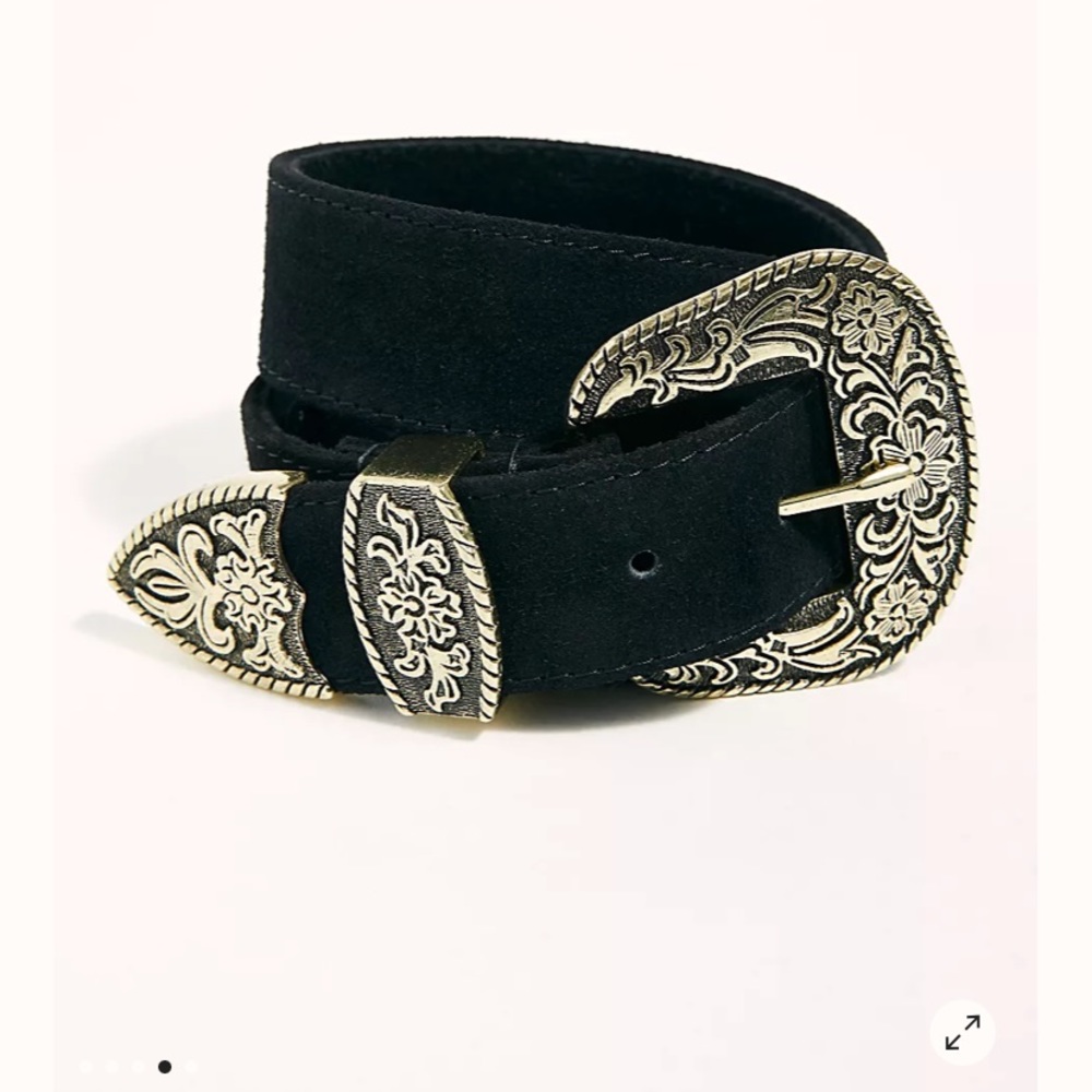 Free people black rock western belt